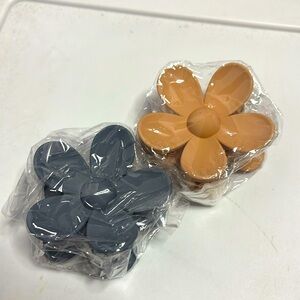 Flower-Shaped Hair Clips